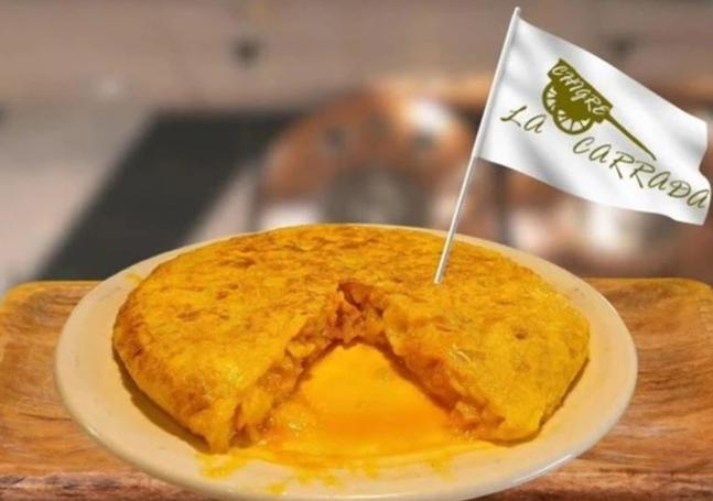 Tortilla de la sidrería Chigre La Carrada de Miranda de Ebro.