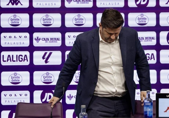 Domingo Catoira, en sala de prensa del estadio Zorrilla.