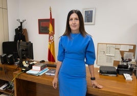 La fiscal delegada de Menores de la Fiscalía de Valladolid, María Consuelo de Jesús Vizcaíno, tras la entrevista.