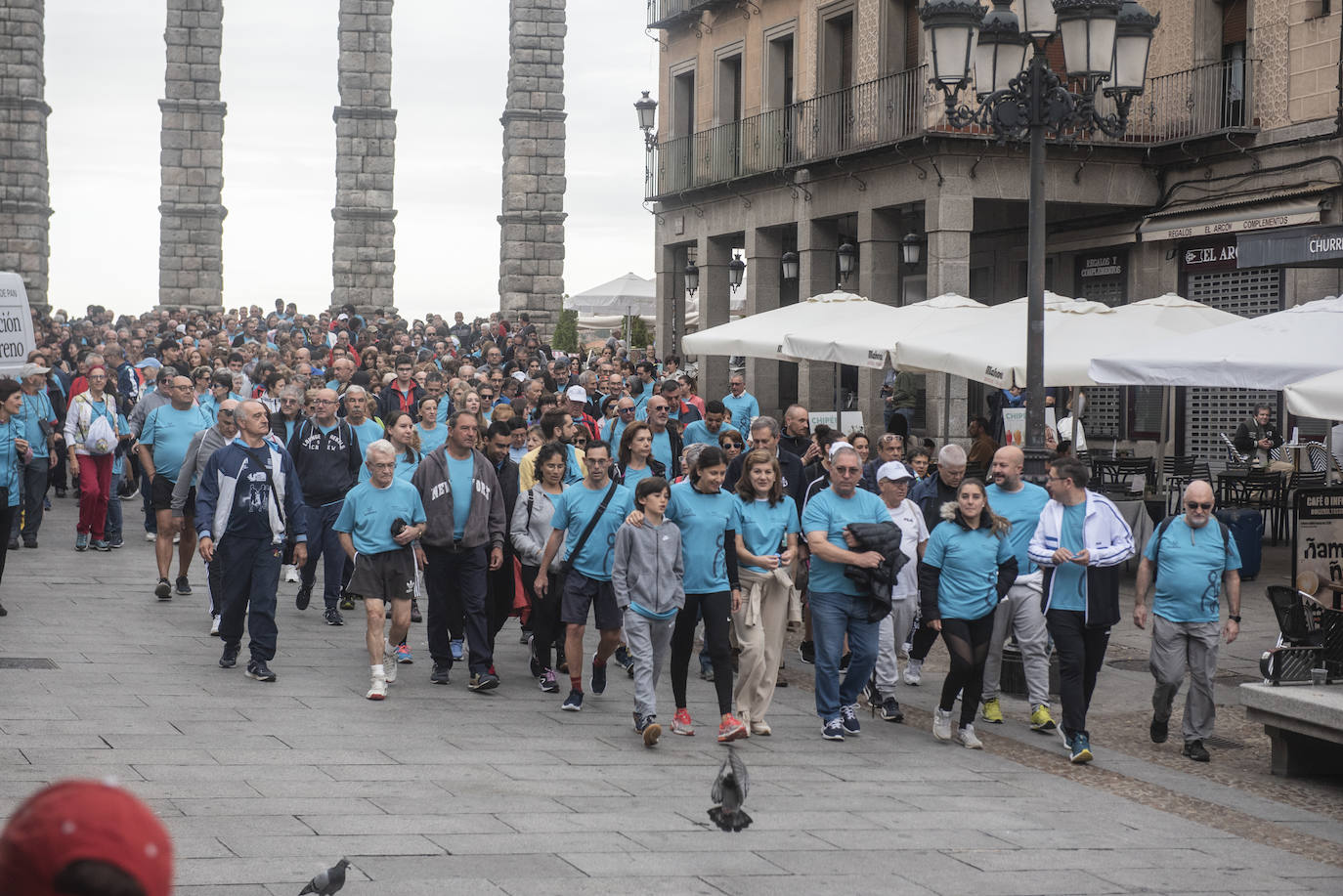 Los participantes, al comienzo del recorrido.