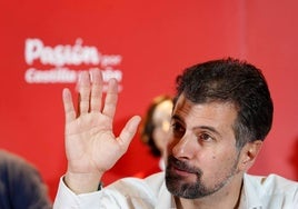 Luis Tudanca, en la reunión del comité autonómico del PSOE la semana pasada.