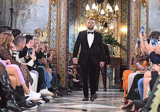 José María Almoguera, en su debut como modelo.