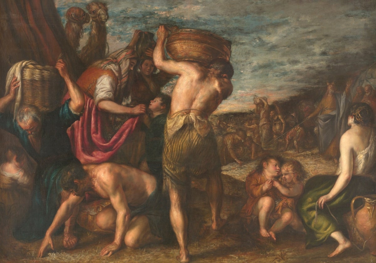 'La recogida del maná', de Diego Polo el Menor en el Museo del Prado