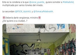 Tuit publicado este jueves por el perfil oficial del PP en el Ayuntamiento de Valladolid.