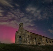 La aurora boreal que se vio desde el Cerrato palentino