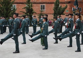 Homenaje a los caídos en la festividad del Pilar en Palencia.