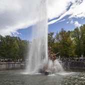 La fuente de Andrómeda del Palacio de La Granja vuelve a correr 80 años después