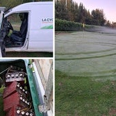 Destrozan el césped del campo de golf de Isla Dos Aguas