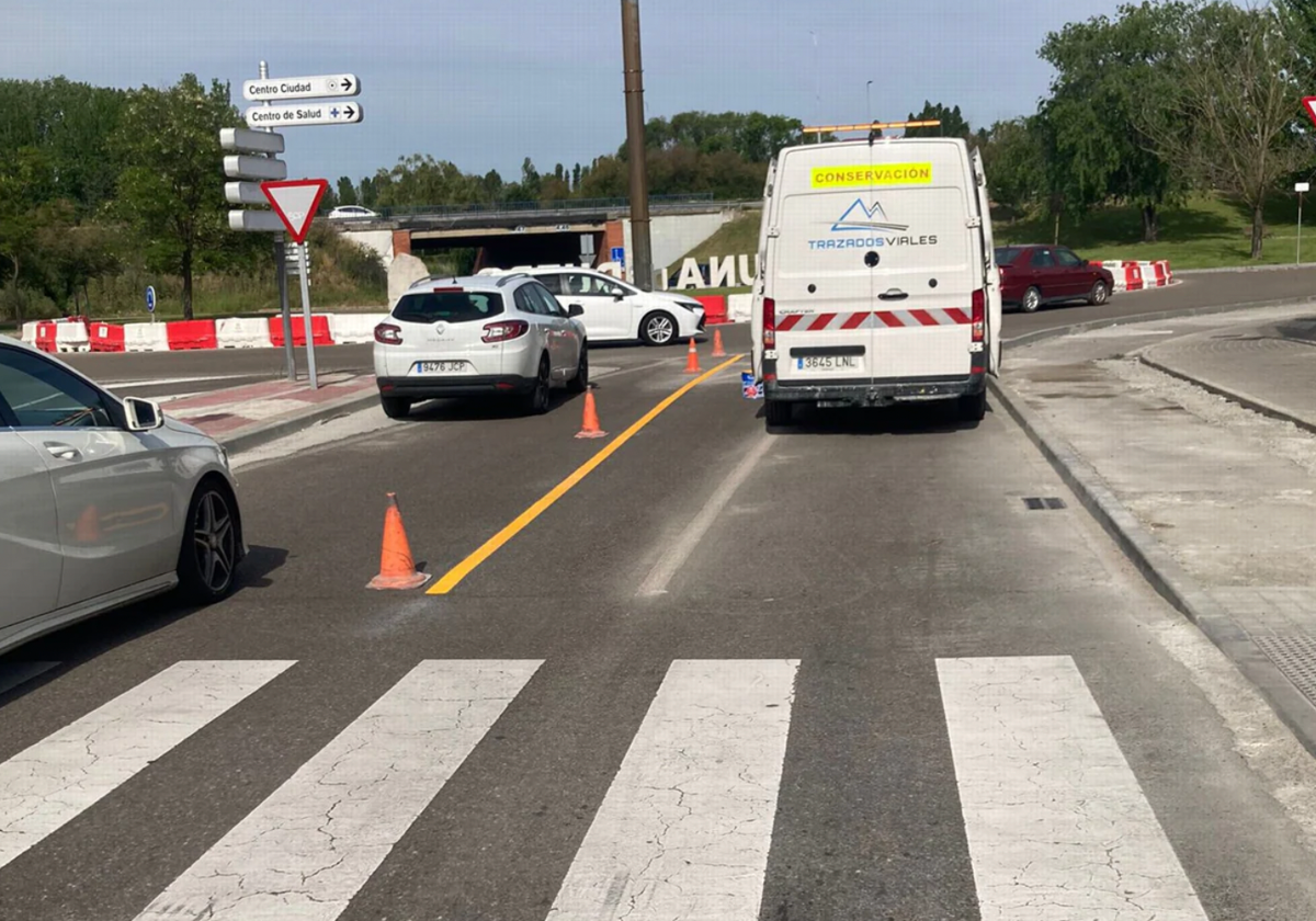 Obras de creación del carril-bici en Torrelago, Laguna de Duero.