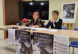 Nuria Andrés y Lourdes Piñán, durante la rueda de prensa.