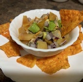 Ceviche de berberechos de lata