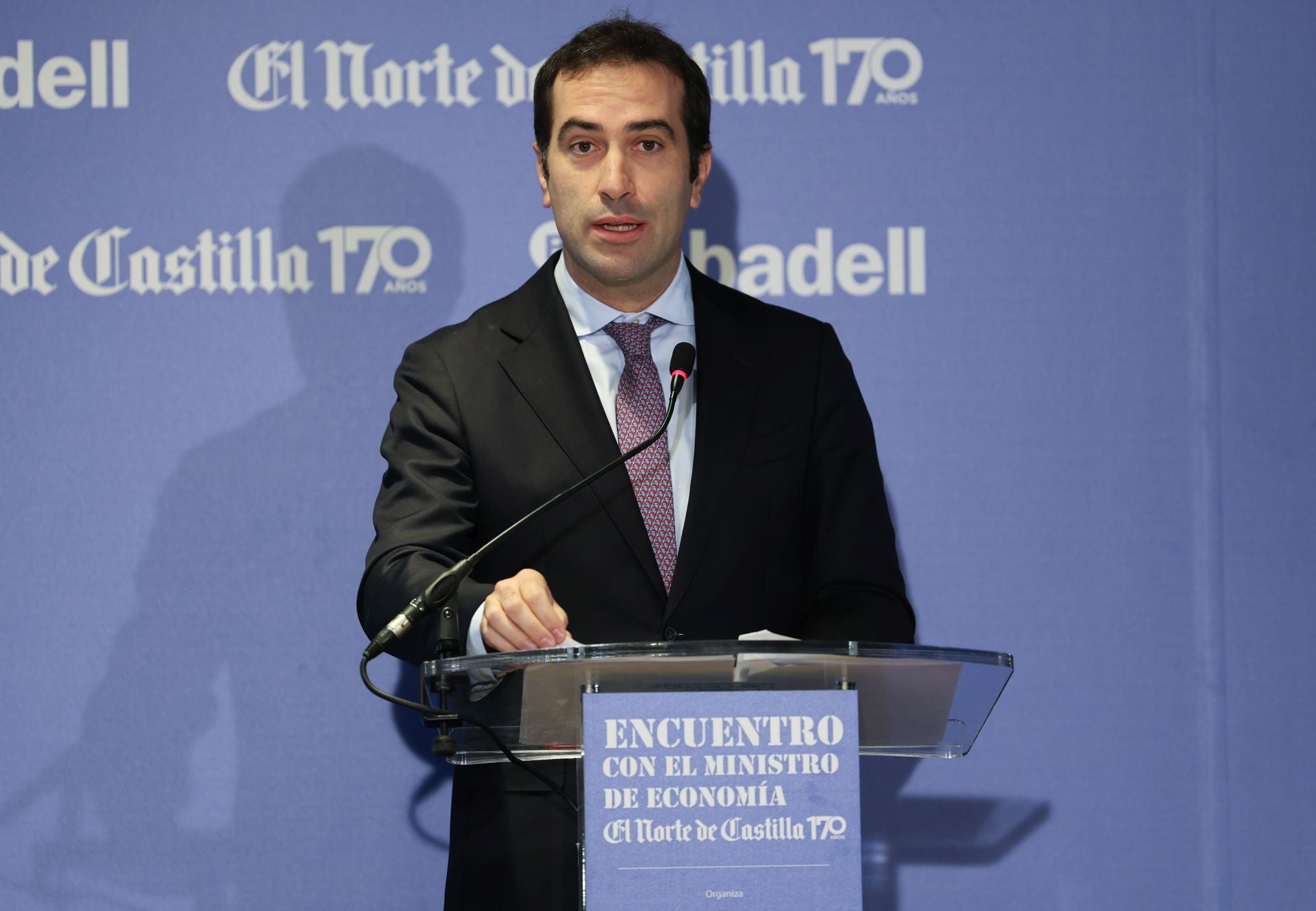 El ministro de Economía, Carlos Cuerpo, en el encuentro empresarial de El Norte de Castilla