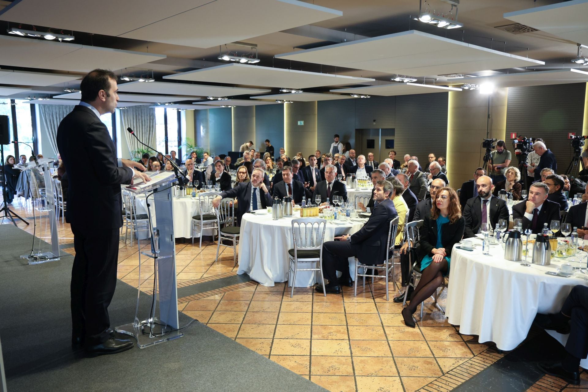 El ministro de Economía, Carlos Cuerpo, en el encuentro empresarial de El Norte de Castilla