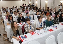 Participantes en el congreso, en una de las sesiones en el hotel Rey Sancho.