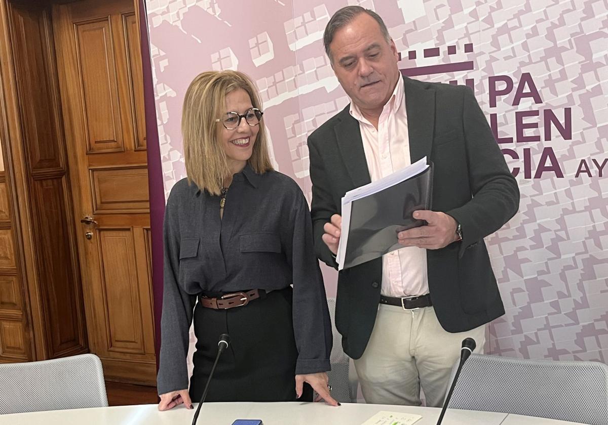 Maribel Contreras y Domiciano Curiel, concejales de Vamos Palencia.