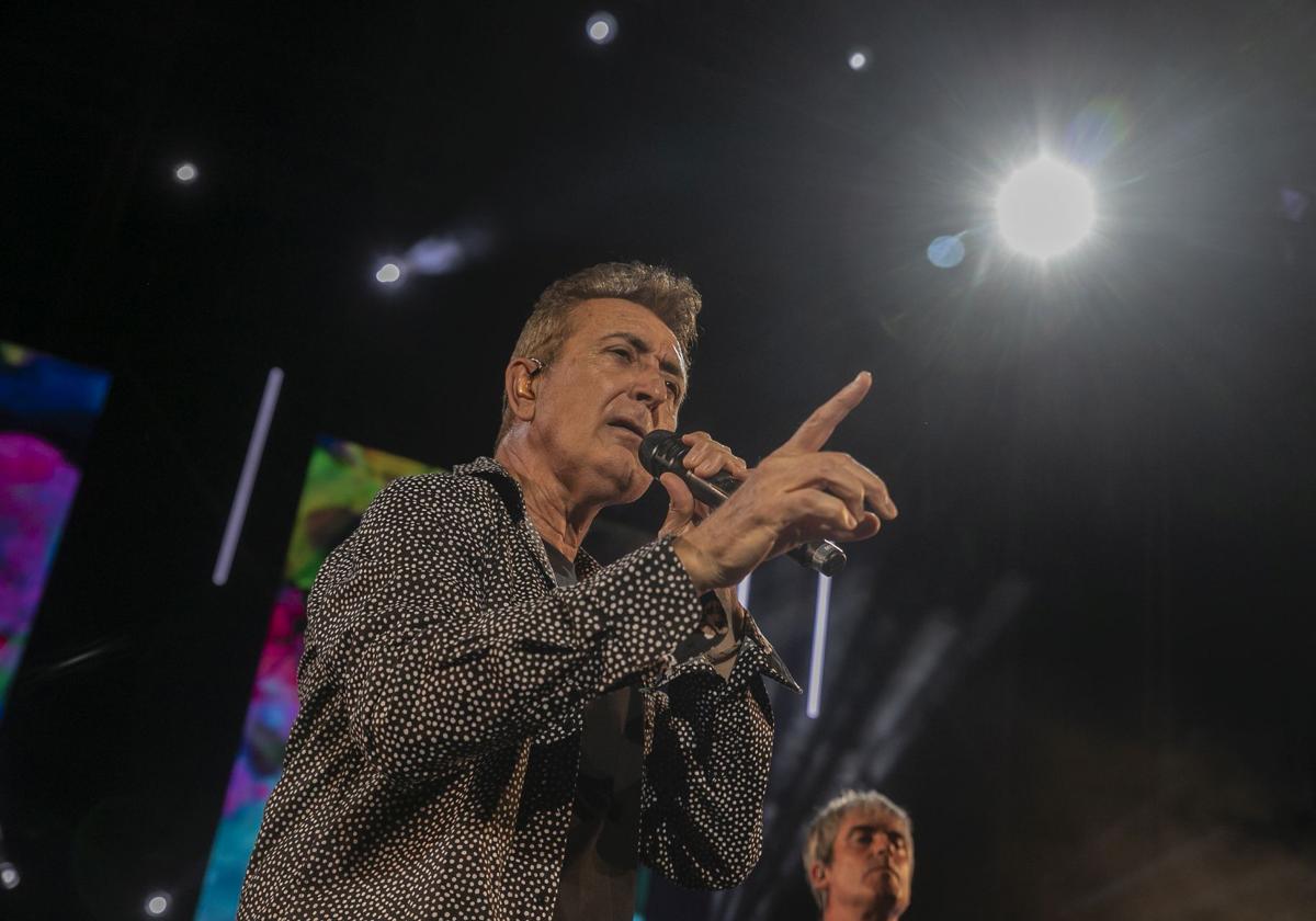 Manolo García, durante un concierto.