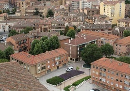 Vista aérea del barrio de San Millán en Segovia.