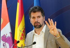 El secretario general del PSOE de Castilla y León, Luis Tudanca, hace unos días.