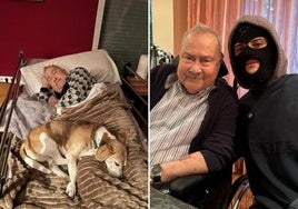 José Carlos Pastor, junto a su perro Gos y, al lado, posando con Ceciarmy, en imágenes difundidas por el influencer.