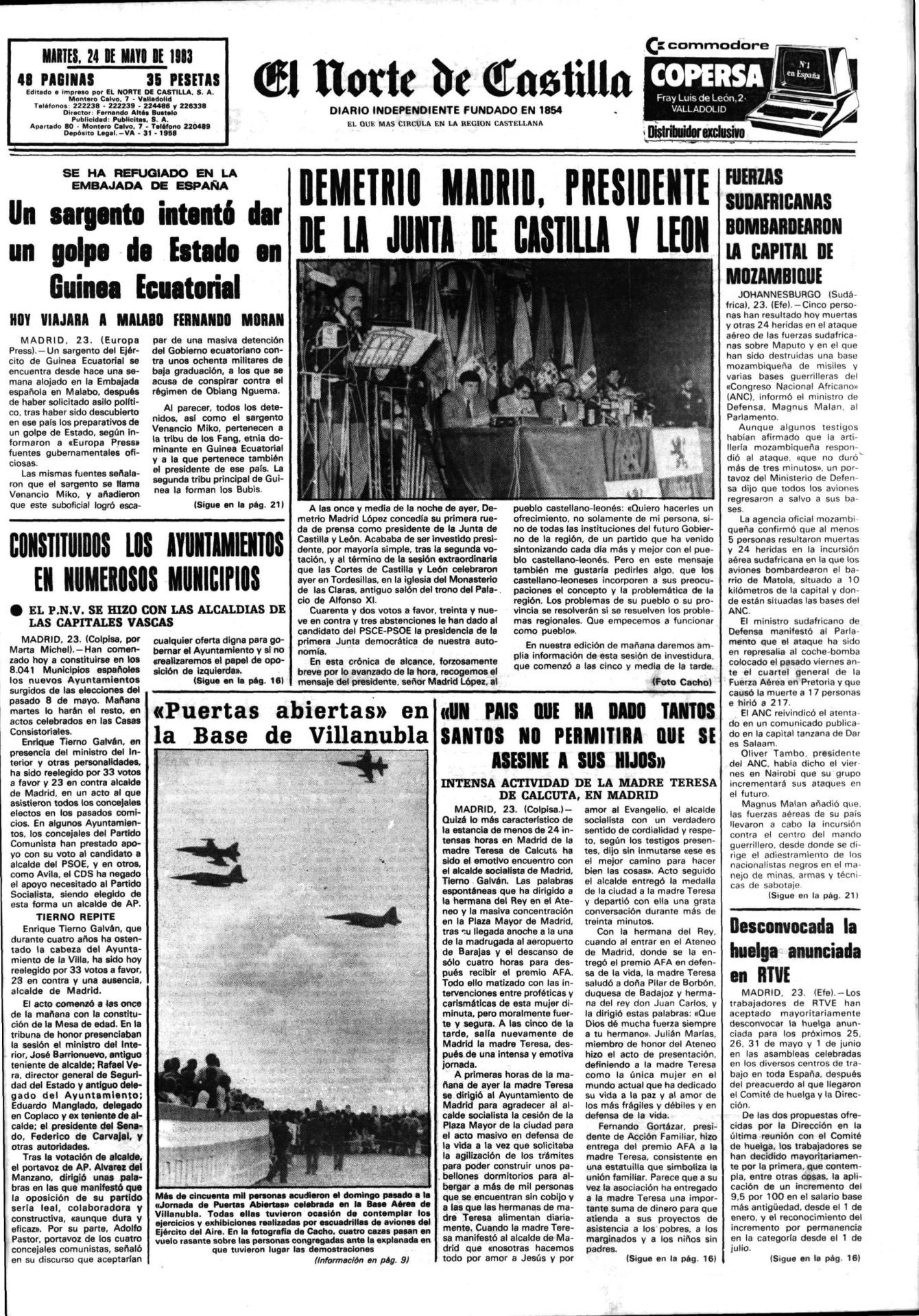 La reorganización territorial, con la creación del Estado de autonomías con comunidades como Castilla y León, fue uno de los hitos de la nueva España democrática.