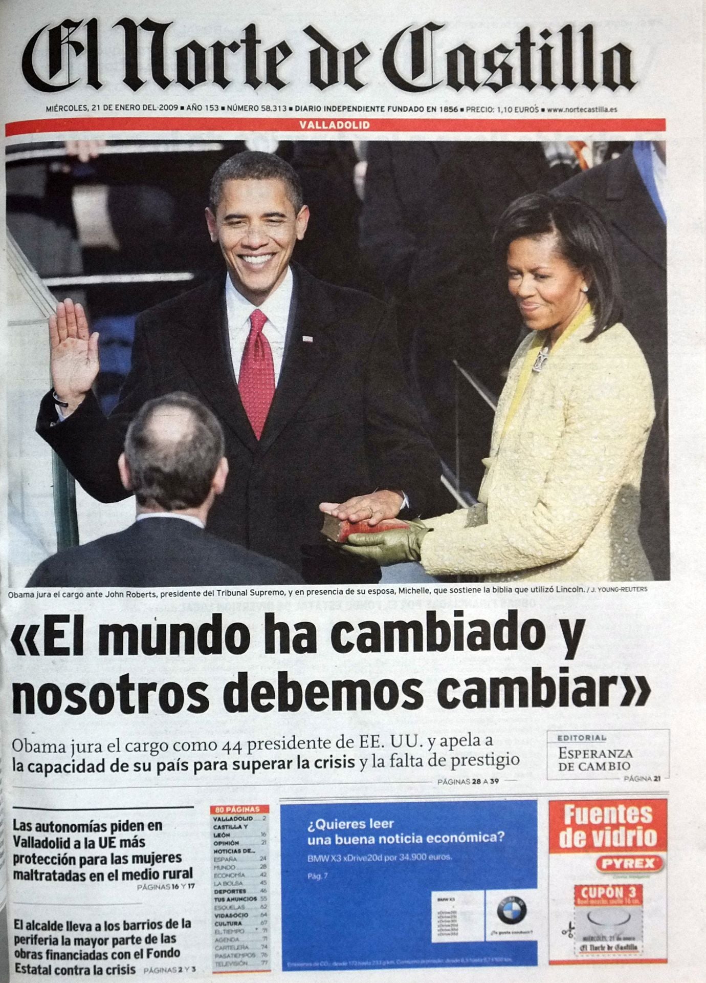 Obama jura su cargo como 44 presidente de los EE UU.