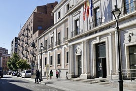 Fachada de la Audiencia de Valladolid, en una imagen de archivo.