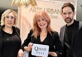 El equipo de Arte Urbano, formado por Verónica Fraile, Raquel Fernández y José Luis Jimenez.