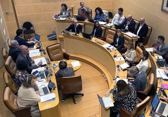 Un momento del pleno celebrado hoy en el Ayuntamiento.