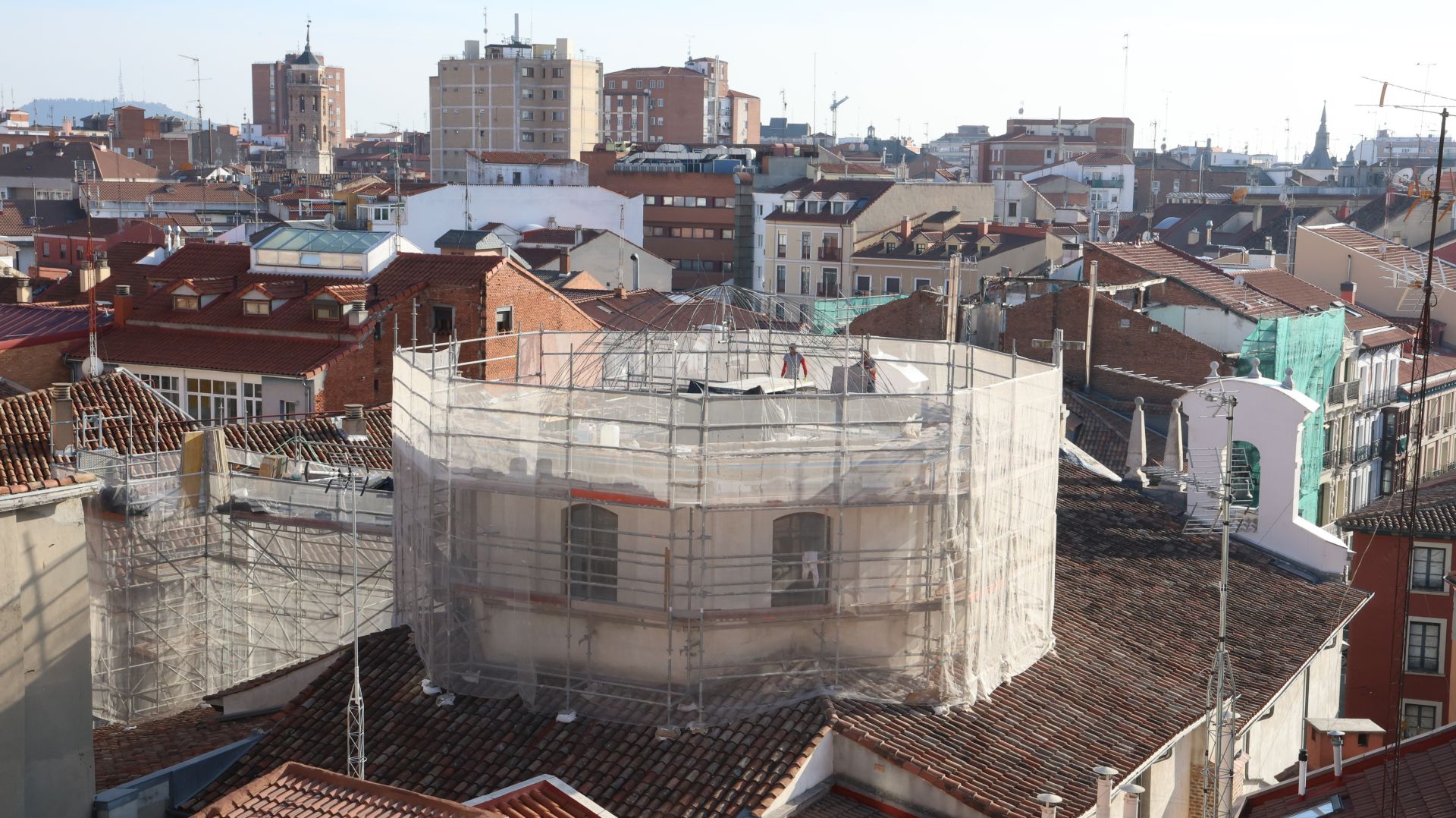 Las imágenes de las obras de restauración de la cúpula de la Vera Cruz