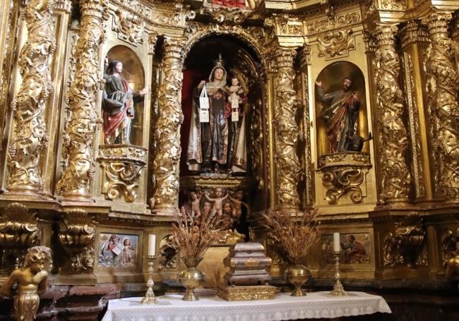 Capilla del Carmen de la iglesia de San Pedro de Tordesillas.