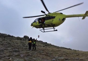 Rescatado un joven montañero herido en el Risco de los Claveles