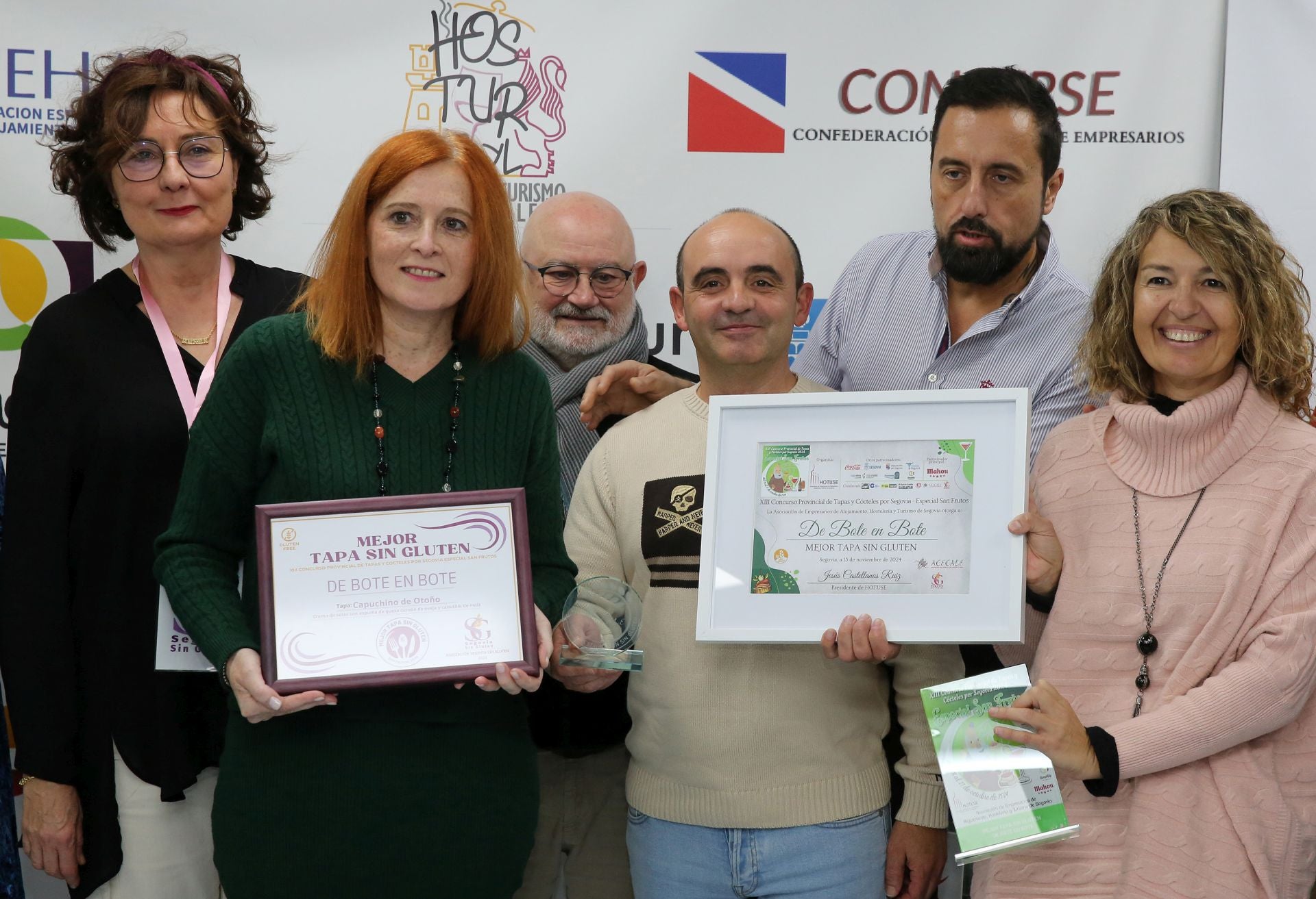 Los premiados en el concurso de tapas de San Frutos