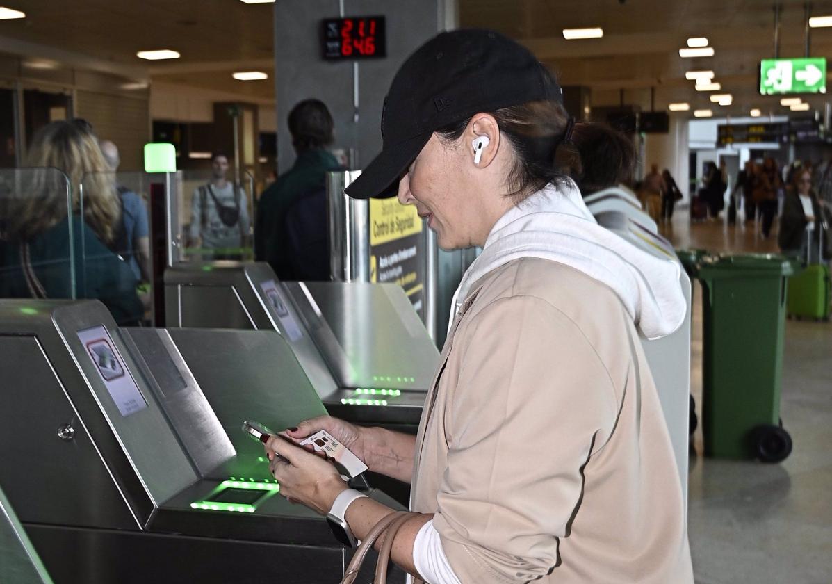 Tamara a su llegada a Madrid.