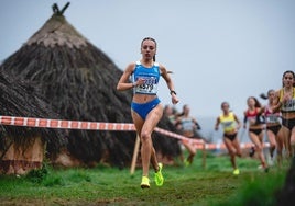 Claudia Gutiérrez, en la prueba de Atapuerca.