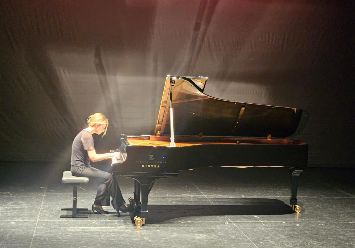 Varvara, durante el concierto en la Semana de la Música de Medina del Campo.