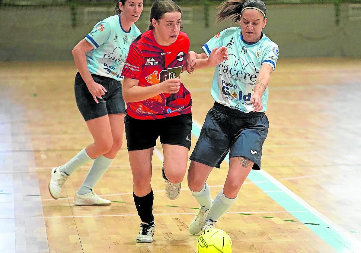 Un momento de un partido disputado por el Segosala en el pabellón Pedro Delgado.