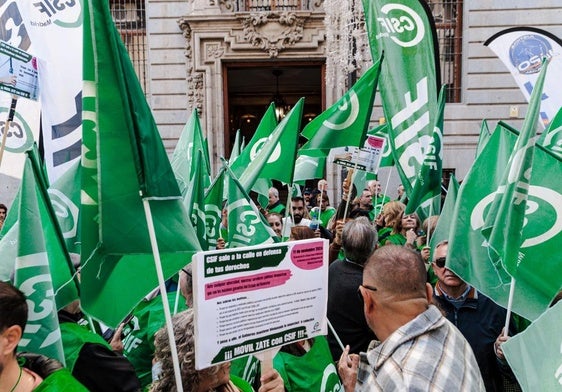 Concentración de CSIF en defensa de Muface, hace unos días en Madrid.