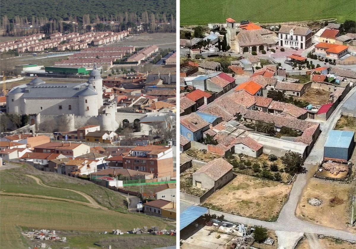 Panorámicas de las localidades vallisoletanas de Simancas y Marzales.