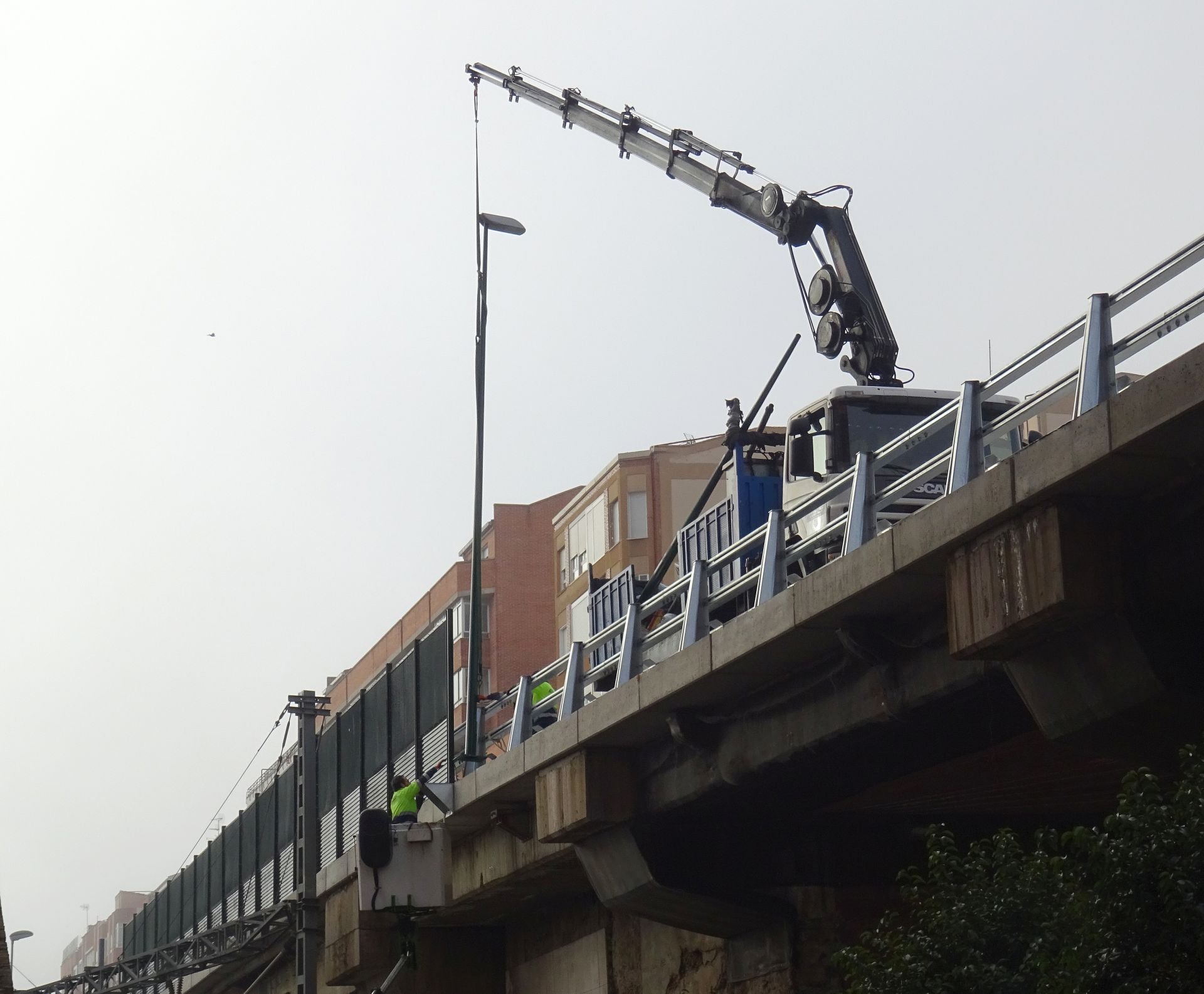 Las imágenes de las obras de remodelación del viaducto de Arco de Ladrillo