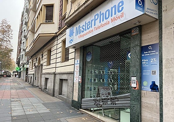 Local asaltado esta madrugada en el Paseo de Zorrilla.