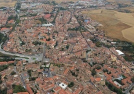 Vista aérea de la zona de Segovia en la que se desarrollará la red de calor.