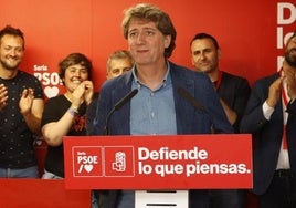 El alcalde de Soria, Carlos Martínez, tras su victoria en las elecciones municipales de mayo.