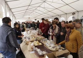 Una de las carpas donde se ha desarrollado el mercado de productos elaborados con trufa negra.