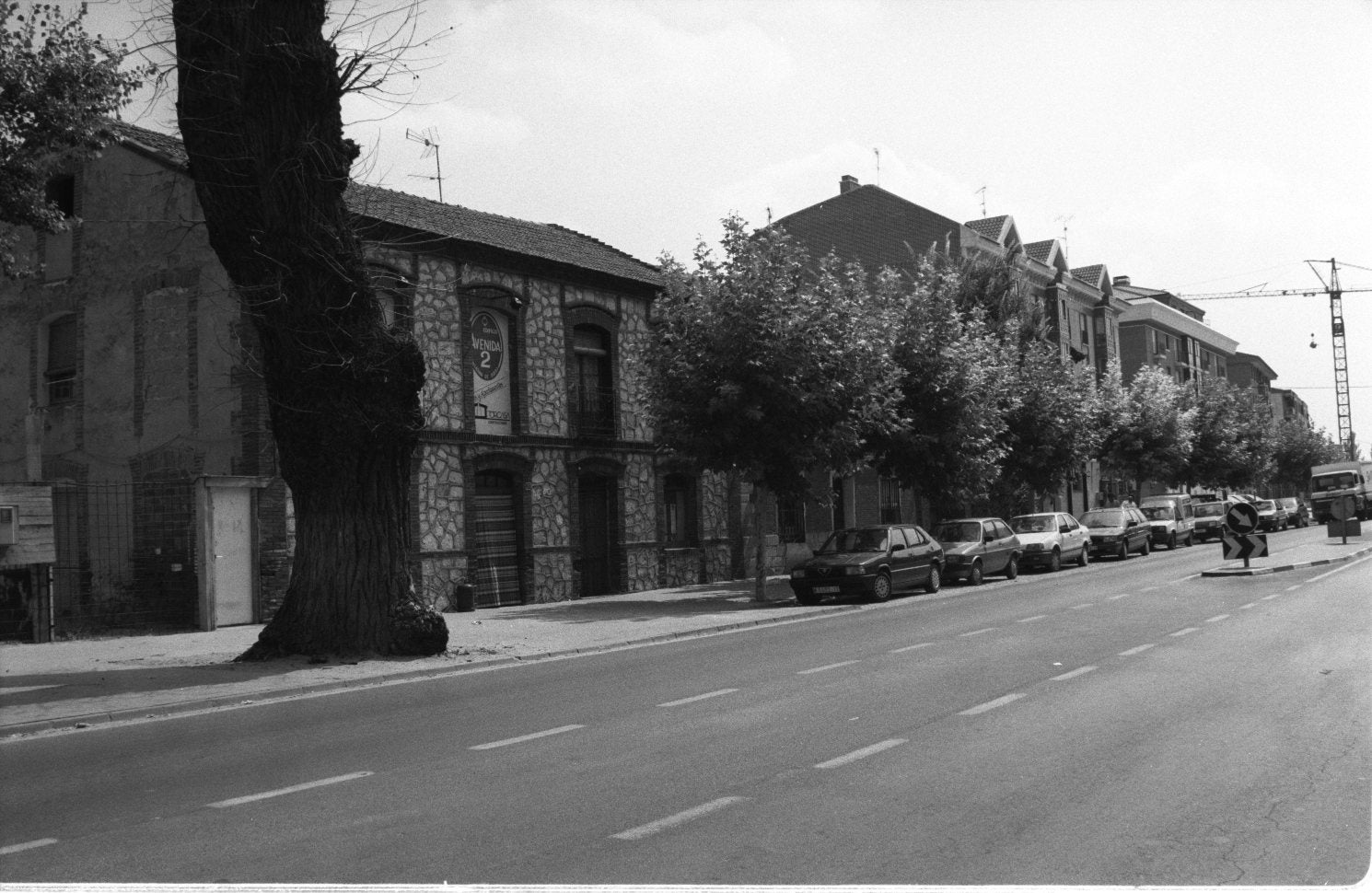 Obras en la avenida de Madrid. Septiembre de 1995.