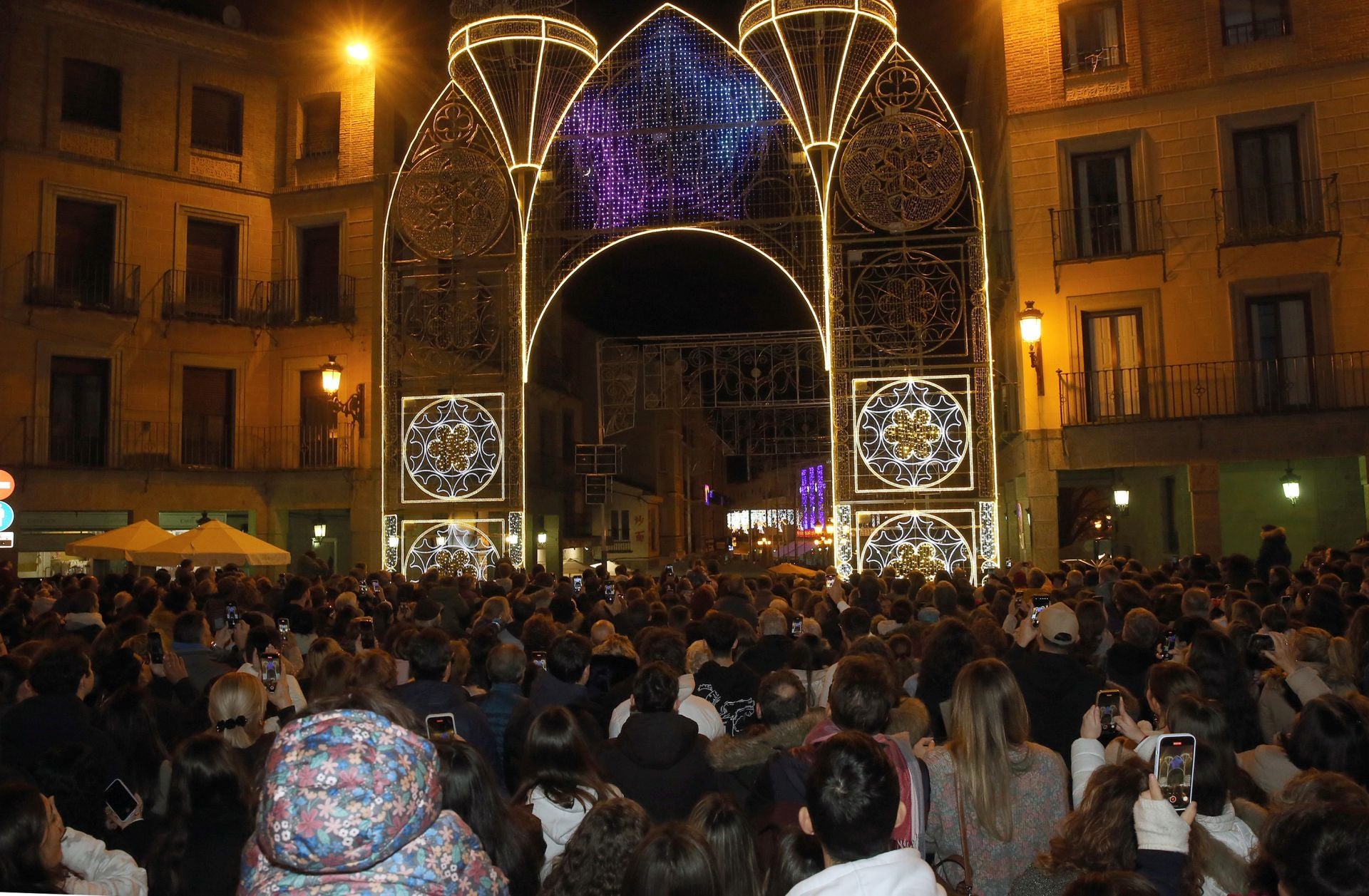 Fotografías de las luces de Navidad en Segovia