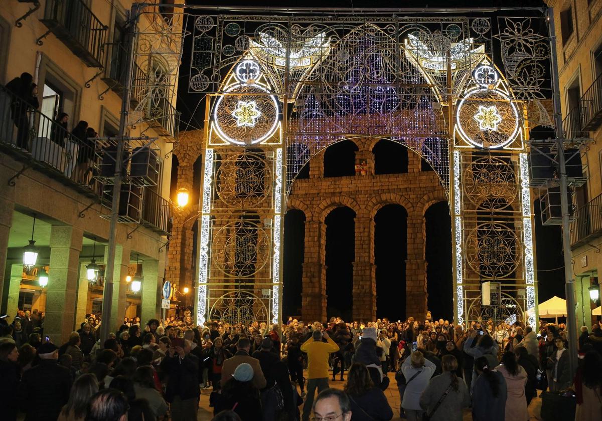 Fotografías de las luces de Navidad en Segovia