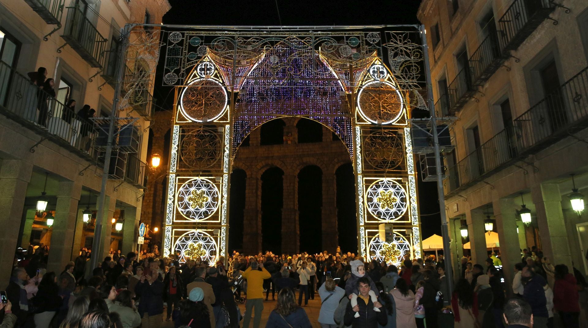 Fotografías de las luces de Navidad en Segovia