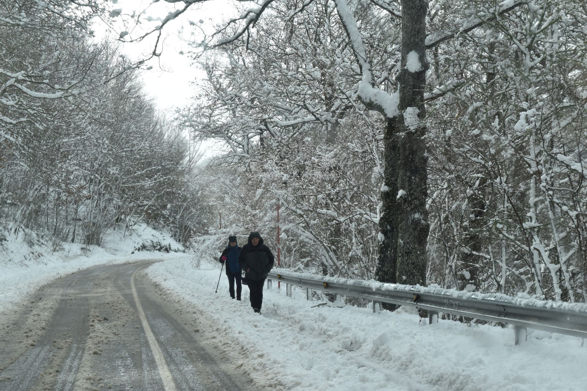 La nieve, perfecta aliada en un día festivo en la Montaña Palentina
