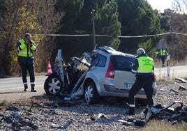 Estado en el que ha quedado el turismo en el que viajaba el fallecido.