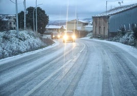 Imagen de archivo de una nevada en Guijuelo.